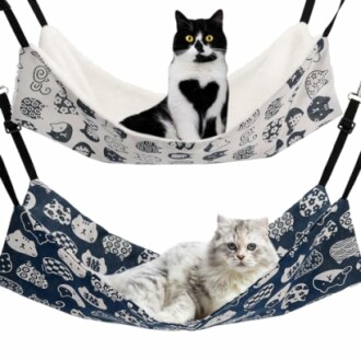 Cat Hammock for Cage Hanging Reversible 2Pack