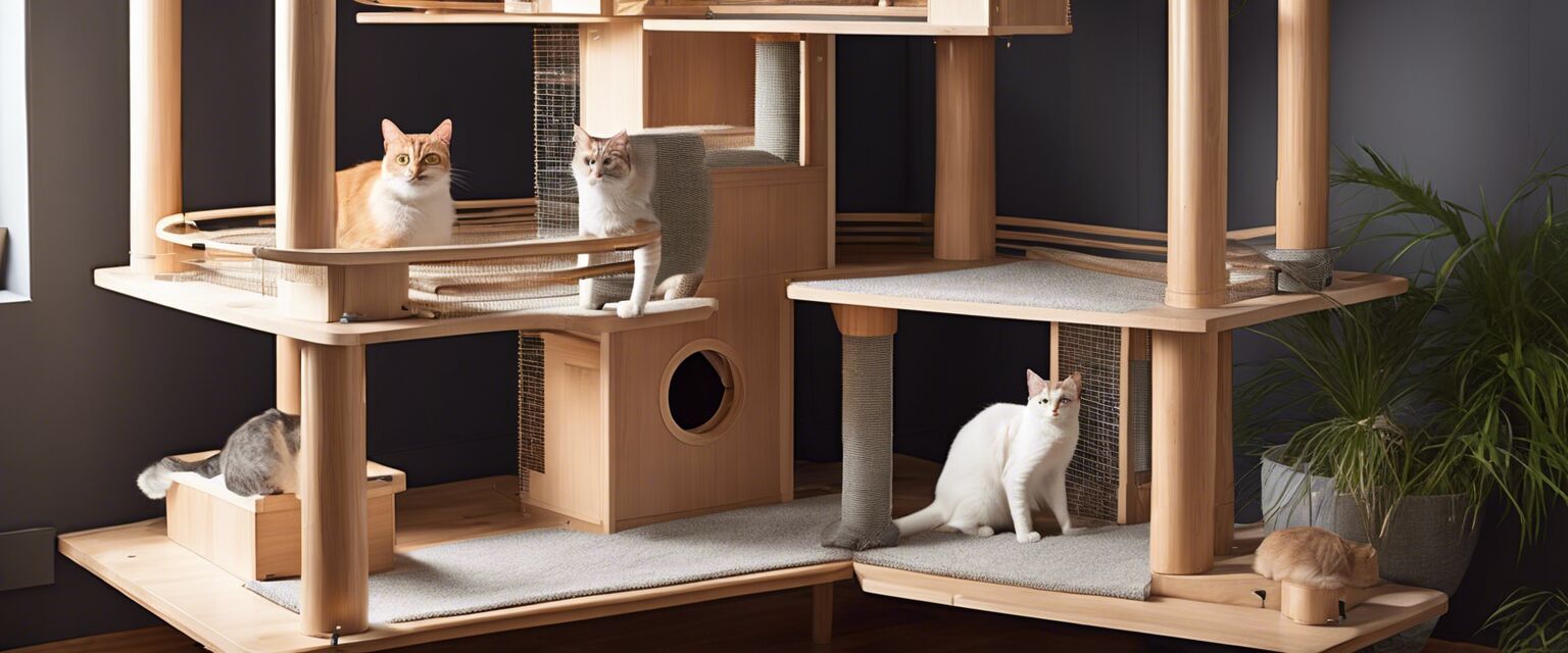 Multi-level cat play tower